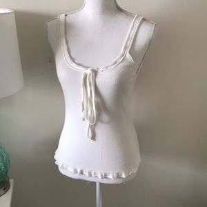 Dolce & Gabbana ivory sweet tank with detailing hem and straps